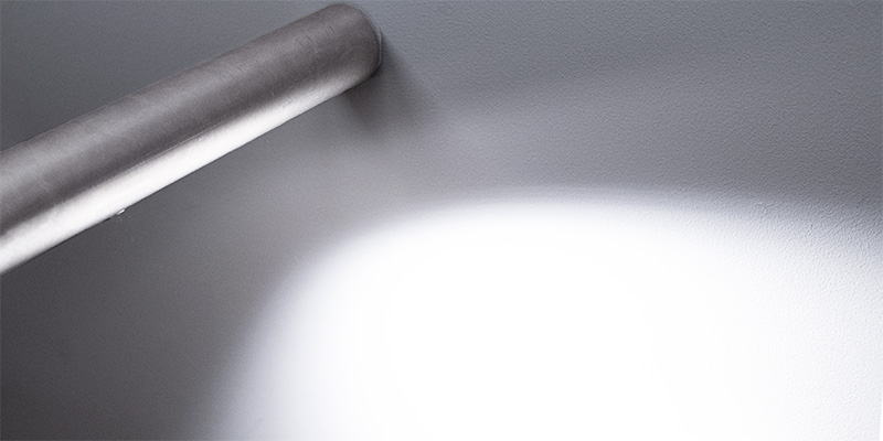 Asymmetric handrail lighting