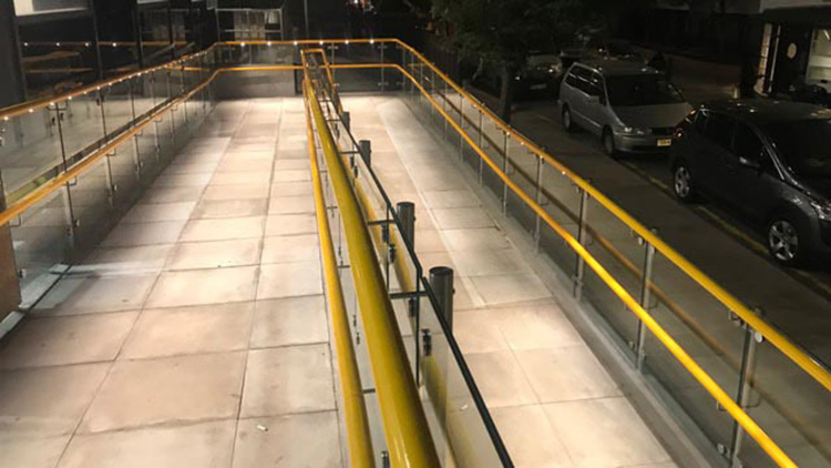 LED Handrail Lighting Project Docklands Light Railway Limehouse